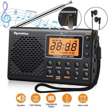 Small AM/FM/SM Radio with Great Reception   Battery Operated Radio with Big Speaker  Backlight Display  Pocket Transistor Radios for Emergency  Indoor Outdoor  Best Gift for All AgesDEBGFS