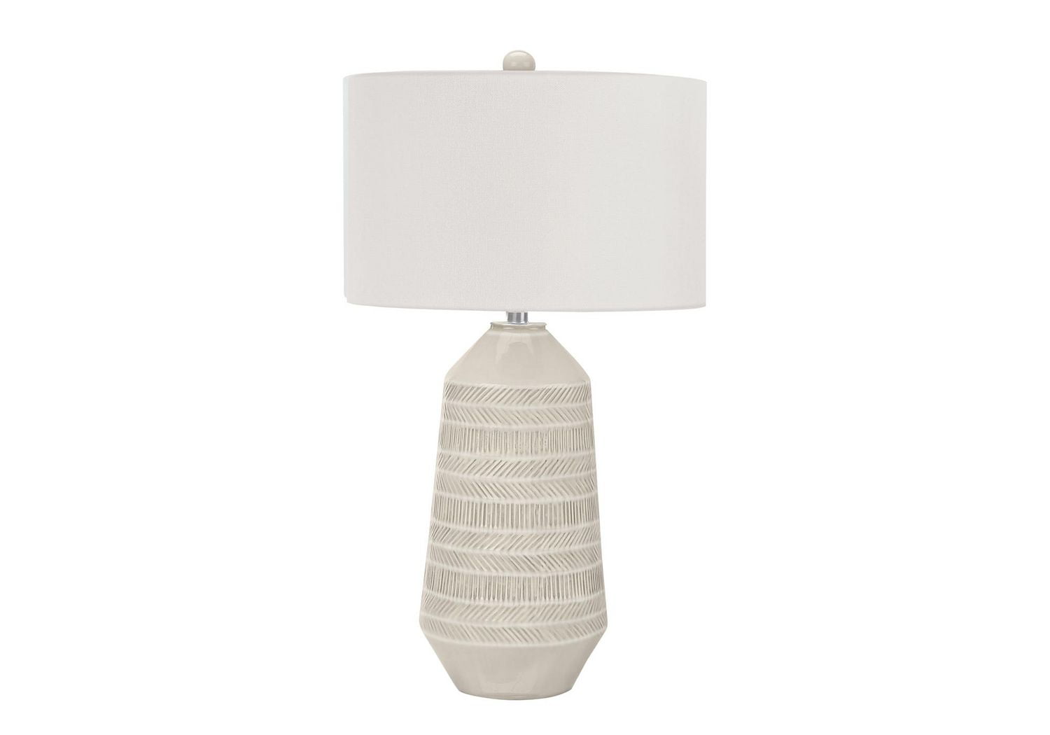 Monarch Specialties  Luminaire, 33"h, Lampe De Table, Teinte Ivoire / Crème, Crème, Contemporain