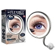 thumbnail image 1 of NU Brilliance My Flexible Mirror 10X Magnification Makeup Mirror with LED Light, 8" Diameter, Strong Suction Mount, 360° Adjustable Rotation, 1 of 5