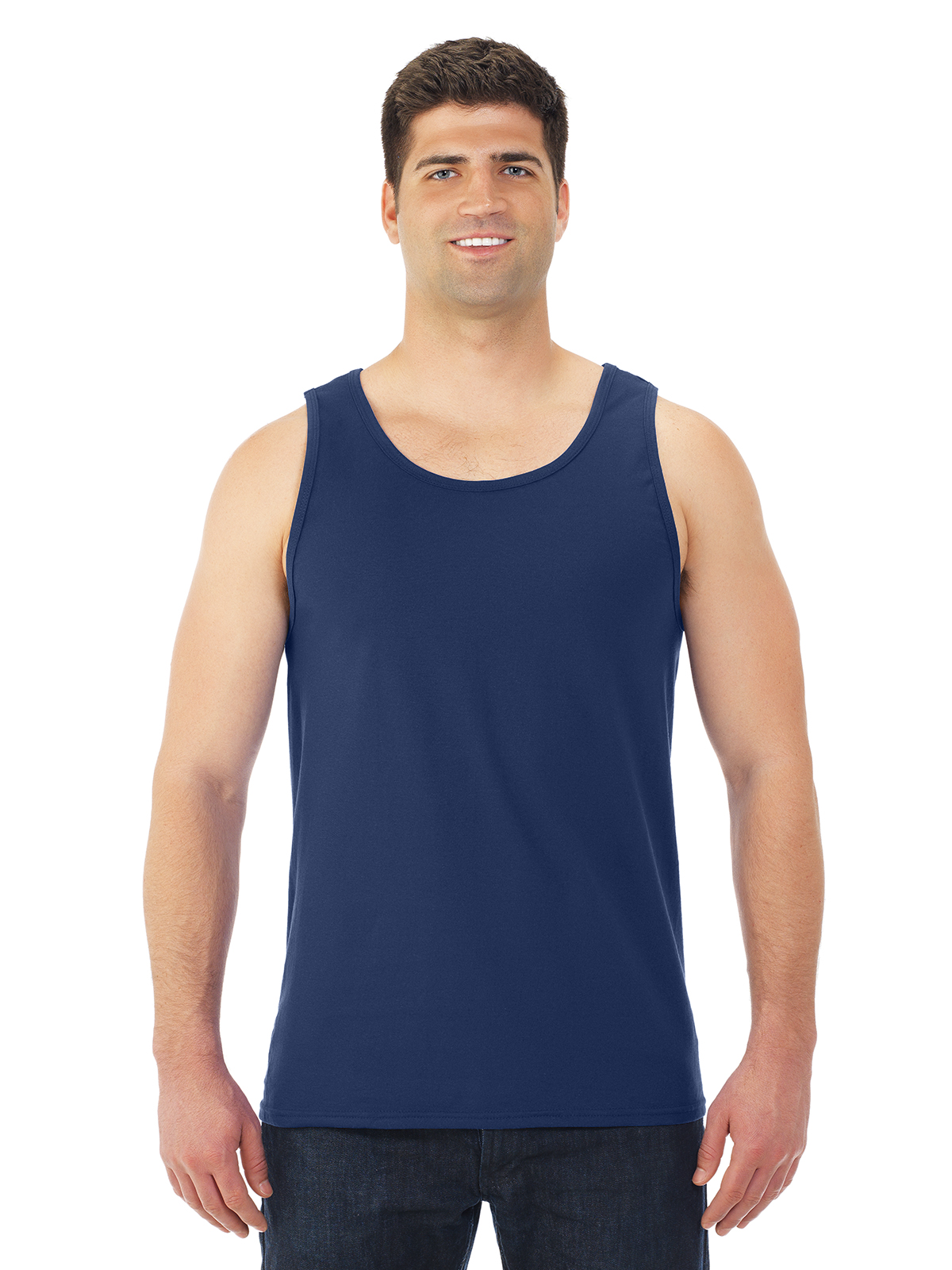 Fruit Of The Loom Mens HD Cotton Tank, XL, J Navy