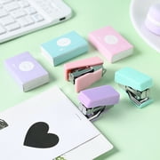 Sentmoon Mini Stapler Macaroon Mini Stapler Set Stapler Fresh Style Metal Binder Small Office Study Stapler Learning Supplies Office Supplies Compact Portable for Office Use