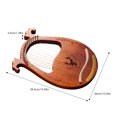 thumbnail image 4 of Amdohai 16-String Wooden Lyre Harp Resonance Box String Instrument with, 4 of 7