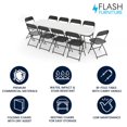 thumbnail image 4 of Ensemble de table repliable de formation / événement en plastique blanc granite de 8 pieds avec 10 chaises pliantes, 4 of 9