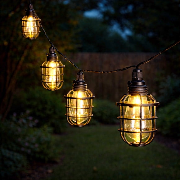 Guirlande de 10 lumières solaires à ampoules à DEL Mainstays – blanc chaud