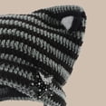 thumbnail image 4 of Hats Cat Ear Gyaru Acubi Crochet Hats with Pompoms for Cutecore Style, 4 of 4