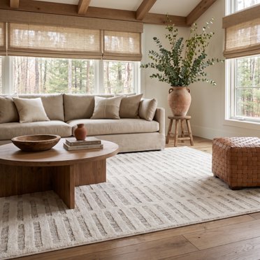 Rug Branch Astra Modern Indoor Area Rug, Beige Cream, Abstract - Living Room, Bedroom, Dining Room, and Kitchen