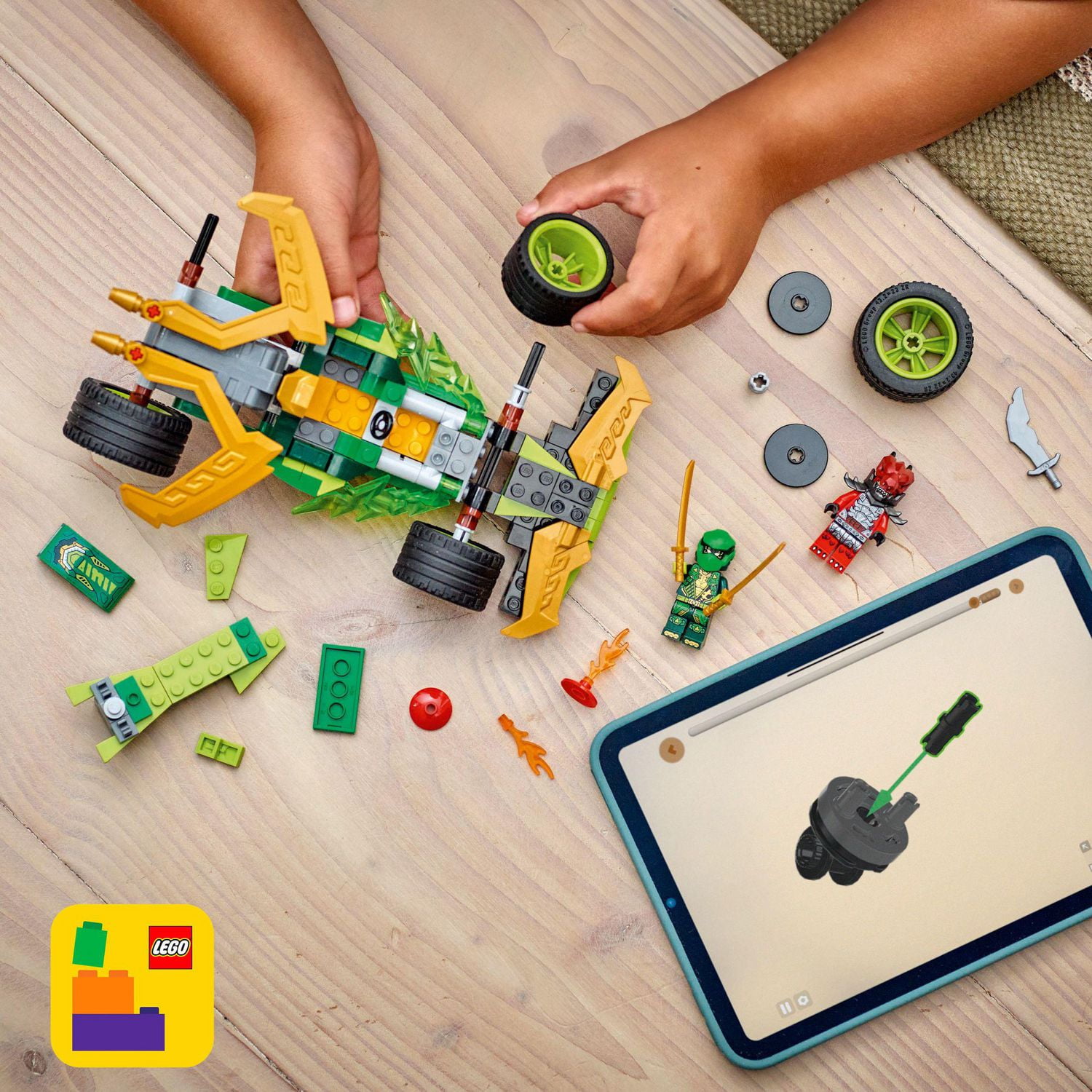 LEGO NINJAGO Lloyd's Pull-Back Race Car Toy - Building Toy for Pretend Play for Boys and Girls, Ages 7+ - Toy Car for Kids with 2 Minifigures - Gift Idea for Birthdays - 71828