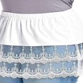 thumbnail image 2 of Rallonge de Chemise Mini pour Femmes à Superposition Réglable, Faux Haut, Bas Balayé, Grande Taille, Noir XXXXXL, 2 of 5