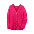thumbnail image 1 of Carter's Baby Girls' Hot Pink V Neck Knit Button Front Cardigan - 9 Months, 1 of 1