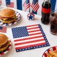 thumbnail image 4 of Patriotic American Flag Paper Napkins for Independence Day Party Decorations, 20 Pack Eco Friendly Disposable Tableware, 4 of 6