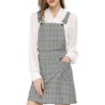 thumbnail image 1 of INSPIRE CHIC Junior's Plaids Adjustable Strap Above Knee Suspender Dress, 1 of 5