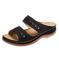 thumbnail image 4 of Sandales à Talon Compensé Orthopédiques pour Femmes, Largeur Grand, Confortables, Plage, Été, Marche, Robe, à Enfiler, 4 of 5