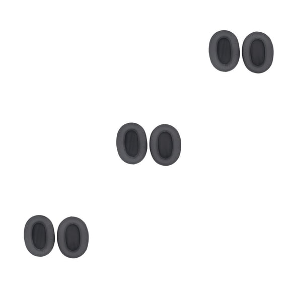 ziyahi Coussinets d'Oreille Coussinets d'Oreille à Réduction de Bruit Casque Coussin Ellipse Cache-Oreilles Remplacement pour Écouteurs WH-XB900N Noir 3 Ensembles