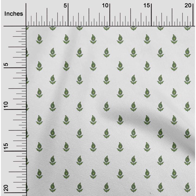 oneOone Tissu Polyester Lycra Blanc Matériel de Robe Florale Tissu Imprimé Tissu au Mètre 56 Pouces de Large