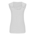 thumbnail image 5 of Yuyuzo Débardeurs pour Femmes Décontracté Été Sans Manches Col Rond Creux Ample Tendance Tunique Froncée, 5 of 5