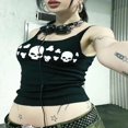 thumbnail image 4 of Débardeurs Punk pour Femmes à Imprimé Crâne Grunge, 4 of 7