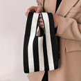 thumbnail image 4 of Striped Lady Top-handle Bags Fashion Knit Wrist Tote Portable for Work (Style 5), 4 of 10