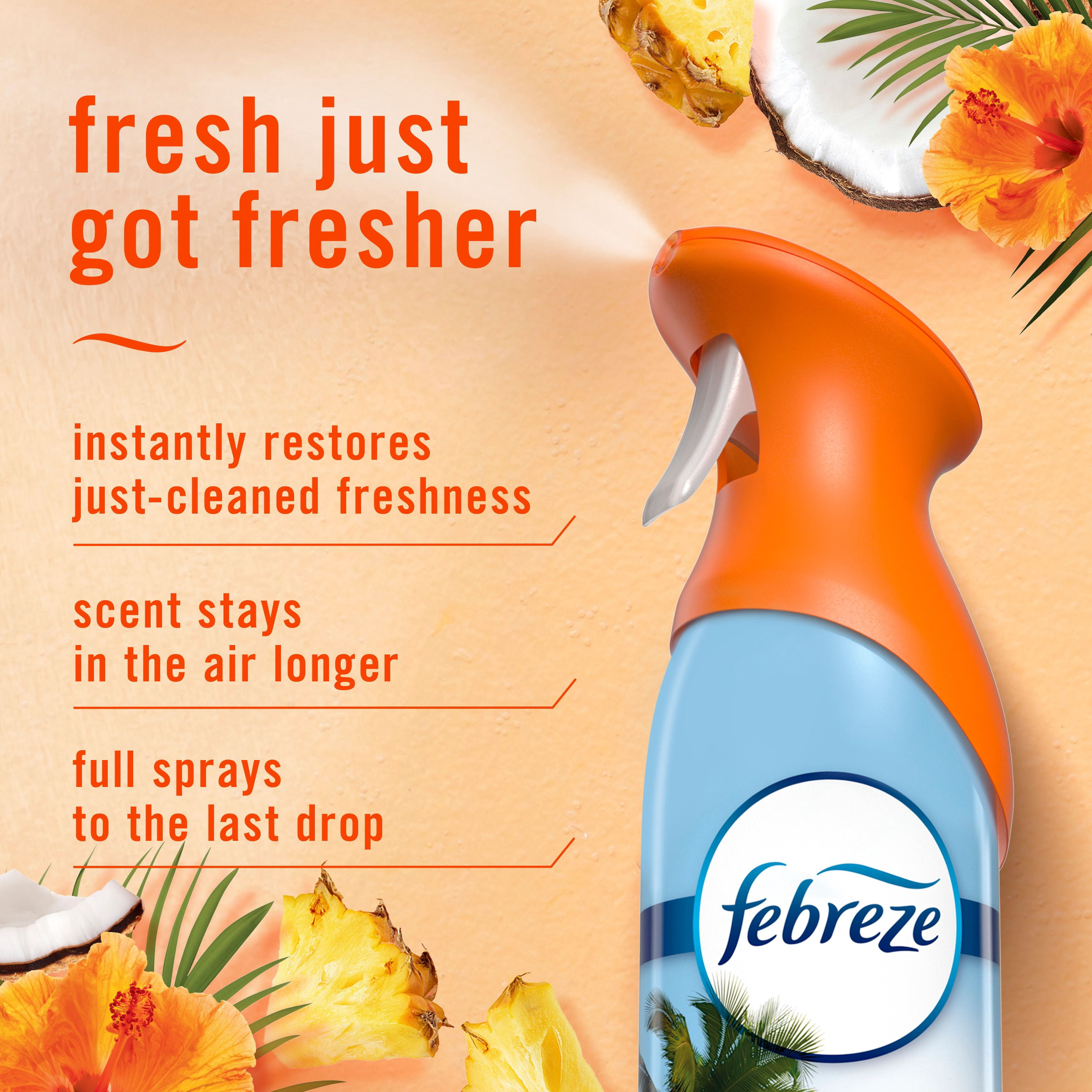 Febreze Air Mist, Air Freshener Spray, Odour Fighting Room Spray, Hawaiian Aloha, 230g, 2pk