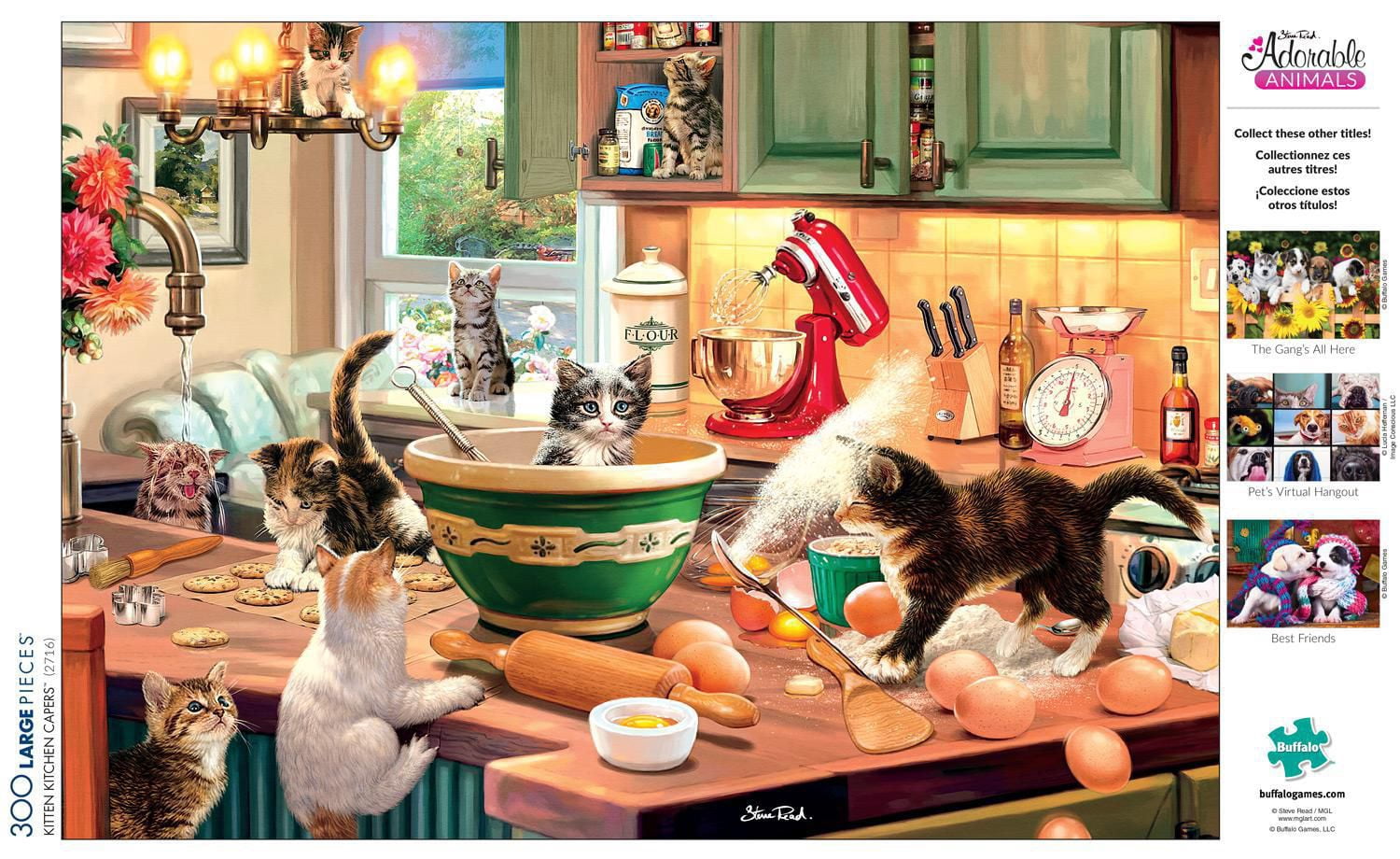 Buffalo Games - Le puzzle Adorable Animals - Kitten Kitchen Capers - en 300 pièces