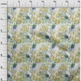 thumbnail image 3 of oneOone Cotton Poplin Twill Lime Green Fabric Florals Craft Projects Decor Fabric Printed By The Yard 56 Inch Wide, 3 of 4