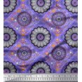 thumbnail image 1 of Soimoi Tissu Voile de Coton Tissu à Imprimé Floral Mandala au Mètre 42 Pouces de Large, 1 of 3