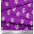 thumbnail image 3 of Soimoi Georgette Viscose Fabric Filigree Damask Printed Fabric 1 Yard 42 Inch Wide, 3 of 3