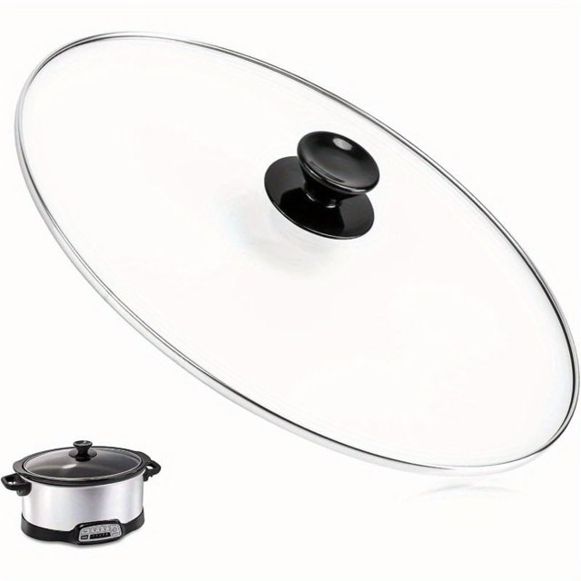 Bamboohart Oval Glass Lid 7 Quart Fits for Slow Cooker Lid Rival Crock Pot Slow Cooker SCV700SS SCCPVP700 - S Replacement Oval 7 Quart Lids