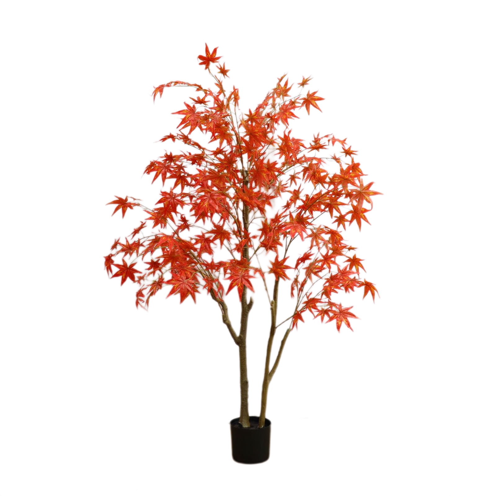 Artificial Maple Tree, 4/5/6FT Maple Tree Prelit Fall Decorations with pot for Indoor Outdoor Autumn Harvest Halloween Thanksgiving