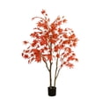 thumbnail image 1 of Maple Tree Artificiel, Décorations d'Automne Maple Tree Prééclairées 4/5/6 Pi avec pot pour Intérieur Extérieur Récolte d'Automne Halloween Action de Grâce, 1 of 6