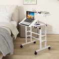 thumbnail image 4 of Gymax Adjustable Computer Desk Mobile Stand up Desk Tilting Workstation, 4 of 10