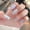 Cercueil Court Bleu Clair 101, variante sur Fofosbeauty 24 Pcs Ongles d'Été Designs 2022, Pointes d'Ongles Amande Moyennes à Presser, Couleurs Chaudes