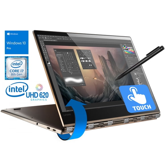 Lenovo Yoga 920 2-in-1 Notebook, 13.9" FHD IPS Touch Display, Intel Quad-Core i7-8550U Upto 4.0GHz, 8GB DDR4, 2TB NVMe SSD, Backlit Keyboard, Thunderbolt port, Fingerprint Reader, Windows 10 Pro