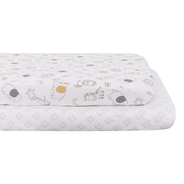 George Baby 2-Pack Jersey Mini Crib Sheets