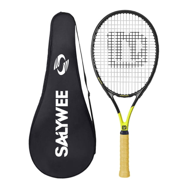 Siruishop Carbon Fiber Adult Tennis Racquet Training Garden Carbon Fiber Tennis Racket Yellow