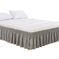 thumbnail image 4 of MesaSe Bed Skirt Wrap Around Elastic Ruffles With Elastic Belt  Easy to Put On  Wrinkle Free Bedskirt Dust Ruffles  Frame Cover For Queen  King Beds, 4 of 7
