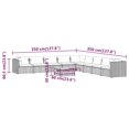 thumbnail image 4 of vidaXL 10 Piece Garden Lounge Set with Cushions Poly Rattan Brown, 4 of 5