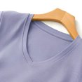 thumbnail image 4 of Timegard Womens Tops V Neck Short Sleeve Comfy Solid Color Basic Tee Casual Loose Workout Top Summer, 4 of 4