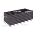 thumbnail image 3 of Outsunny Raised Garden Bed Metal Planter Box with Reinforced Rods, Grey, 3 of 10