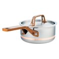 thumbnail image 1 of Casserole en Acier Inoxydable à Noyau de Cuivre 5 Plis de 2 L Meyer CopperClad avec Couvercle, Fabriquée au Canada, 1 of 5