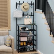 Dvkptbk Home Doorway Shoe Rack Household Hanging Rack Multifunctional Storage Shoe Cabinet Coat Rack Multi-layer Assembly Shelves