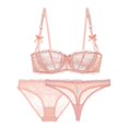 thumbnail image 1 of Soutien-gorge Balconnet Demi-Bonnet Non Doublé en Dentelle à Armatures Transparent pour Femme, 1 of 5