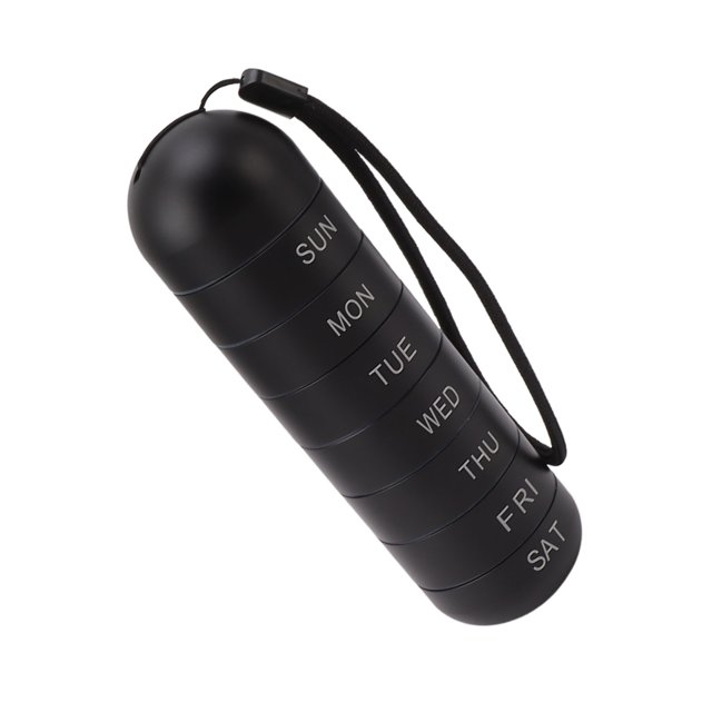 7 Day Medicine Planner, Weekly Medicine Container Big Openning Portable 7 Compartments for Travel