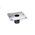 thumbnail image 1 of Attwood Marine Boat Seat Pedestal Base Plate SP-69773 Snap Lock; Square; 7 Inch Length x 7 Inch Width; Non-Threaded; Satin; Stainless Steel; ABYC - AO; For Use With 1.77 Inch Diameter Posts, 1 of 4