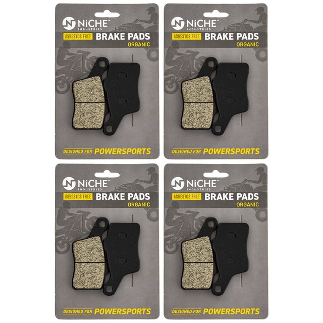 Niche Rear Brake Pad Set for Ski-Doo GSX 600 Organic Snowmobile 4 Pack 519-KPA2657D