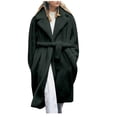thumbnail image 2 of LOVZFMLL Jackets for Women Plus Size Faux Coat Warm Furry Faux Mid-length Suit Collar Loose Overcoat Coat, 2 of 6