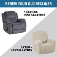thumbnail image 3 of Super Stretch Recliner Couch Covers Chair Cover Form Fitted Non Slip Reclining Slipcovers for Standard Large Recliner, Soft Thick, 3 of 7