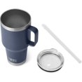 thumbnail image 3 of YETI Rambler Tasse en Paille 35 oz, Isolée sous Vide, Acier Inoxydable, Bleu Marine, 3 of 8