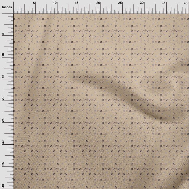 oneOone Viscose Chiffon Fabric Star & Faces Animal Print Sewing Fabric BTY 42 Inch Wide