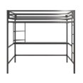 thumbnail image 4 of Novogratz Maxwell Metal Full Loft Bed with Desk & Shelves, 4 of 9