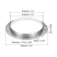 thumbnail image 2 of Uxcell 7" Metal Duct Connector Flange Straight Pipe Exhaust Flange Duct Mounting Plate 2 Pack, 2 of 5